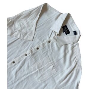 Nat‎ Nast Luxury Originals XL SS Silk Blend Camp Shirt White Paradise SUMMER